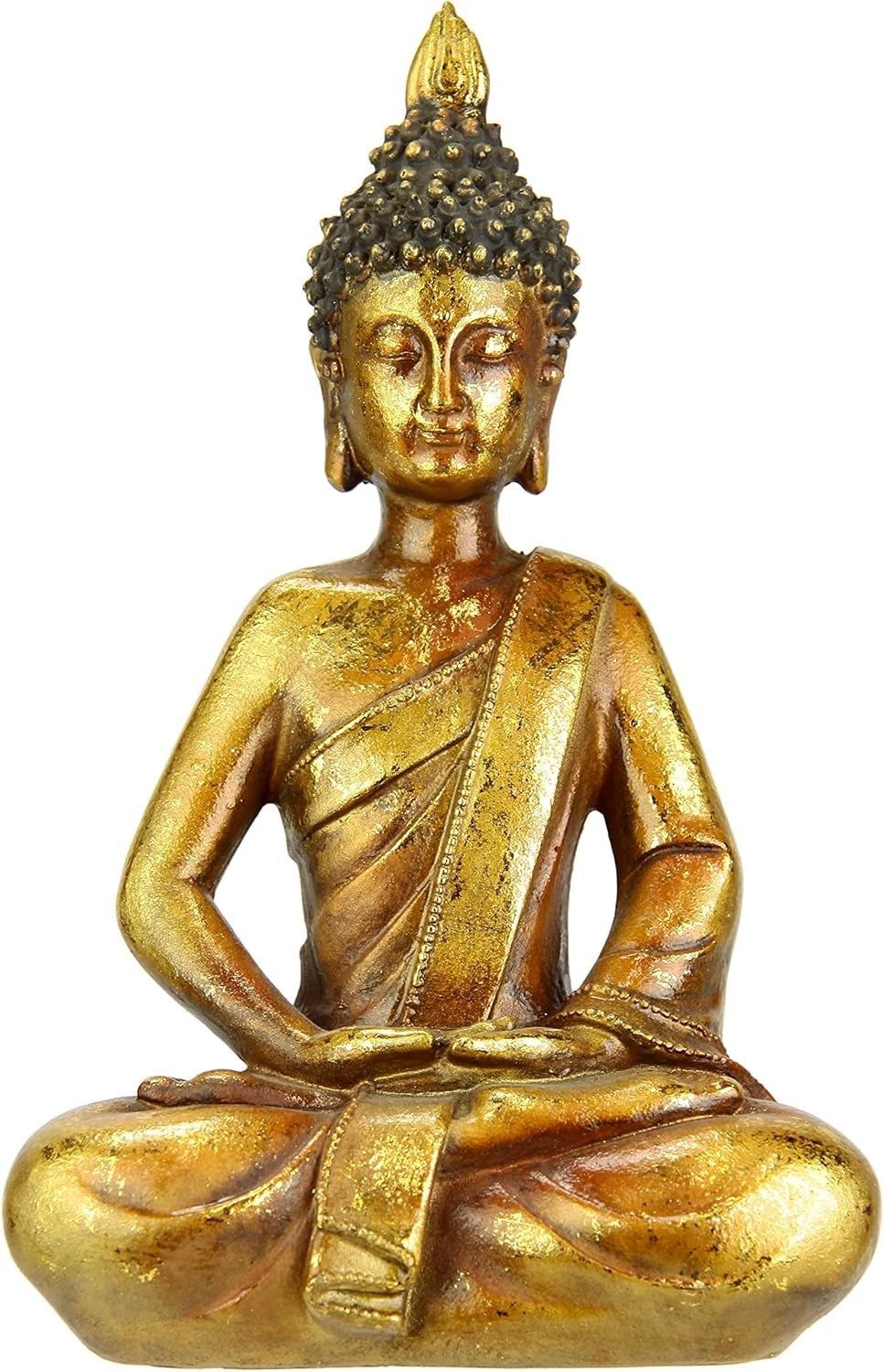 Boeddha figuur mediteren zittend beeld figuren sculptuur buste standbeeld ornament Boeddha figuur Feng Shui decoratie tuin terras balkon decoratie Boeddhabeeld woonaccessoire Boeddha beeld tuinfiguur Beeldjes en sculpturen Naty Shop Aur Asesarea