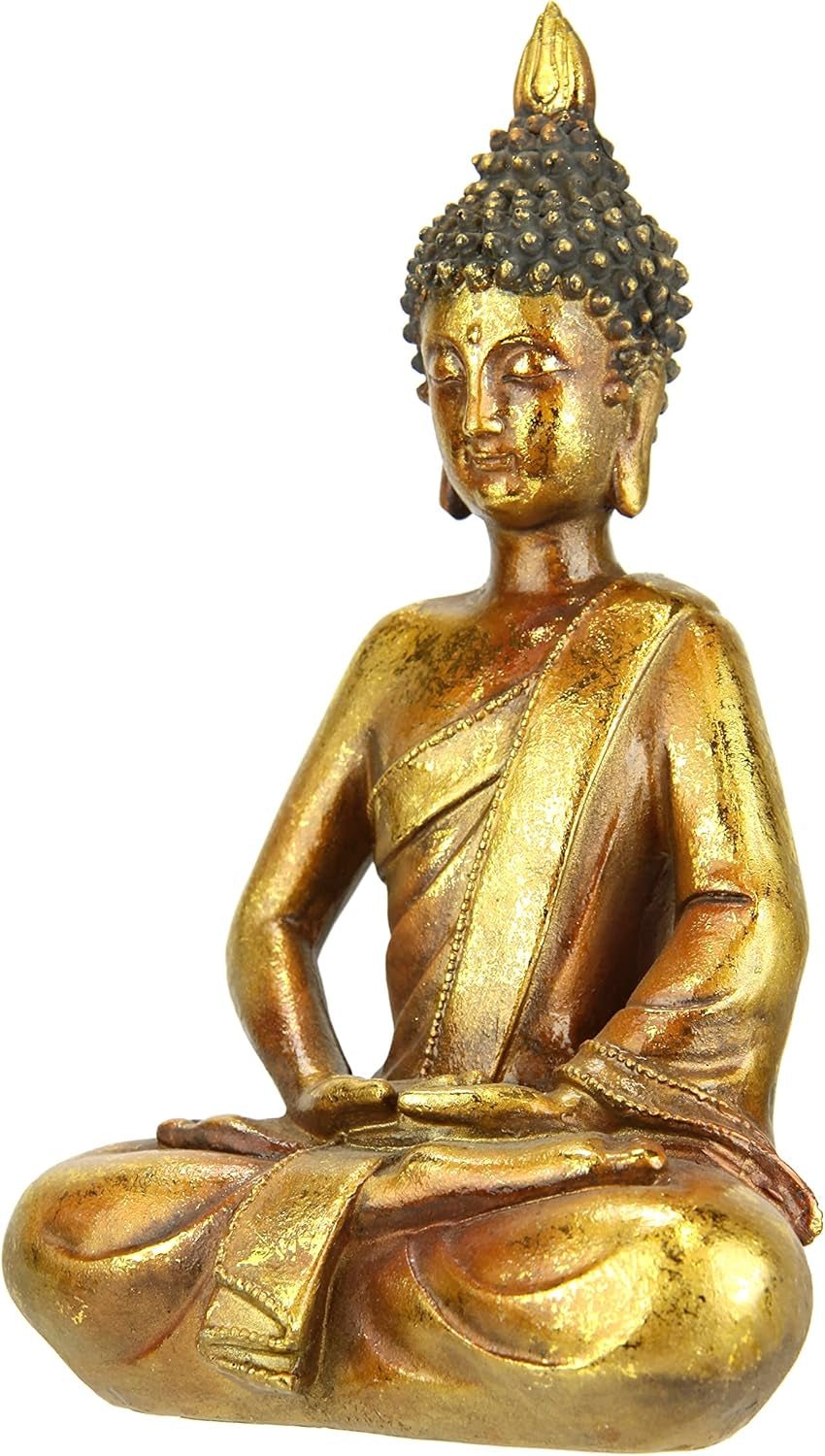 Boeddha figuur mediteren zittend beeld figuren sculptuur buste standbeeld ornament Boeddha figuur Feng Shui decoratie tuin terras balkon decoratie Boeddhabeeld woonaccessoire Boeddha beeld tuinfiguur Beeldjes en sculpturen Naty Shop