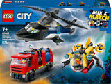 LEGO City Combiset met helikopter, leeuwenauto en onderzeeër en 3 minifiguren - bouwbare speelgoedvoertuigen voor jongens en meisjes vanaf 7 jaar - verjaardags- en feestdagencadeau 60462 Bouwsets Besuche in LEGO-Store