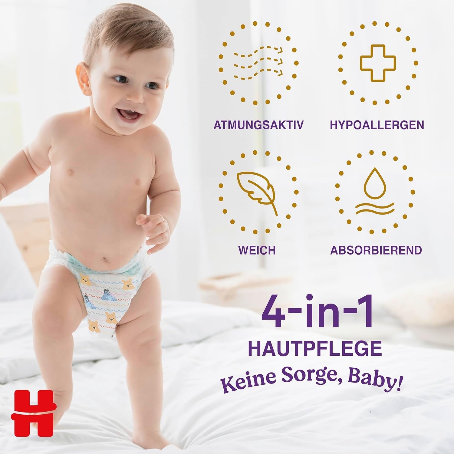 Huggies Extra Care Broekjes Disney Design Maat 5 68 Luiers (2x34) Doos van halve maand