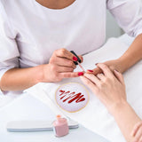 Harz Nail Art Palette,Maniküre Gemalt Palette,Goldener Rand Nagelleck Palette,Nail Art Make up Paletten Display Fach Nagel DIY Zubehör(Weiß)
