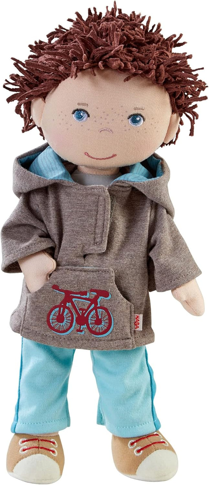 HABA Lian pop - Zachte stoffen pop 30 cm, ideaal voor baby's en peuters, wasbaar en gemakkelijk aan- en uit te kleden, vanaf 18 maanden - 1302109001