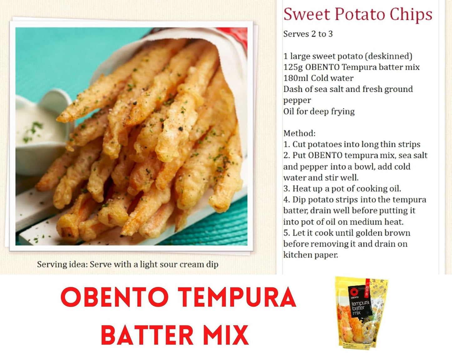 Tempura Beslagmix Tempura Back-Frittiermischung, 500 Gram Mix voor bakken en koken Naty Shop