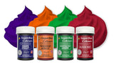 Sugarflair Pasta Food Coloring Set/4 Kleurstof voor pasta, fondant, marsepein, suikerpasta, botercrème en meer: ​​Macabre Green, Grape Purple, Blood Red