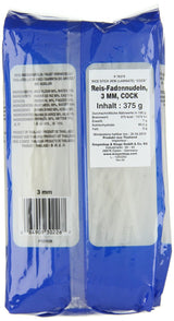 Cock Rijstnoedels, 3 mm, Graad 1 (1 Pak x 375 g)