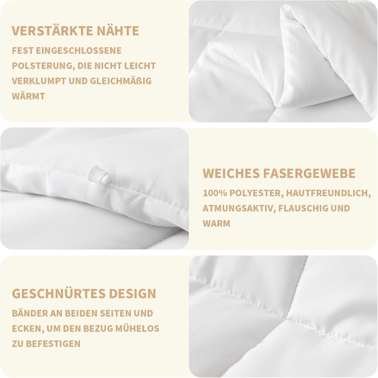 Good Nite Quilt All Seasons Quilt 155X220 Cm 4 Seizoenen Quilts Microvezel Quilt Four Seasons Quilt Wit (155X220 Cm) Quilts en Quilts Naty Shop