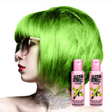 GO TOXIC UV semi-permanente haarkleuringscrème 100 ml (1 pakje) Naty Shop Groene haarverf 50 Ml (2 pakje)