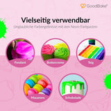 Goodbake Neonlebensmittelfarben 6 Farben Set – Intensieve Lebensmittelfarbe – Lebensmittelfarbpaste – Zum Einfärben Von Torten, Fondant, Botercreme Uvm. – 100% veganistische Naty Shop