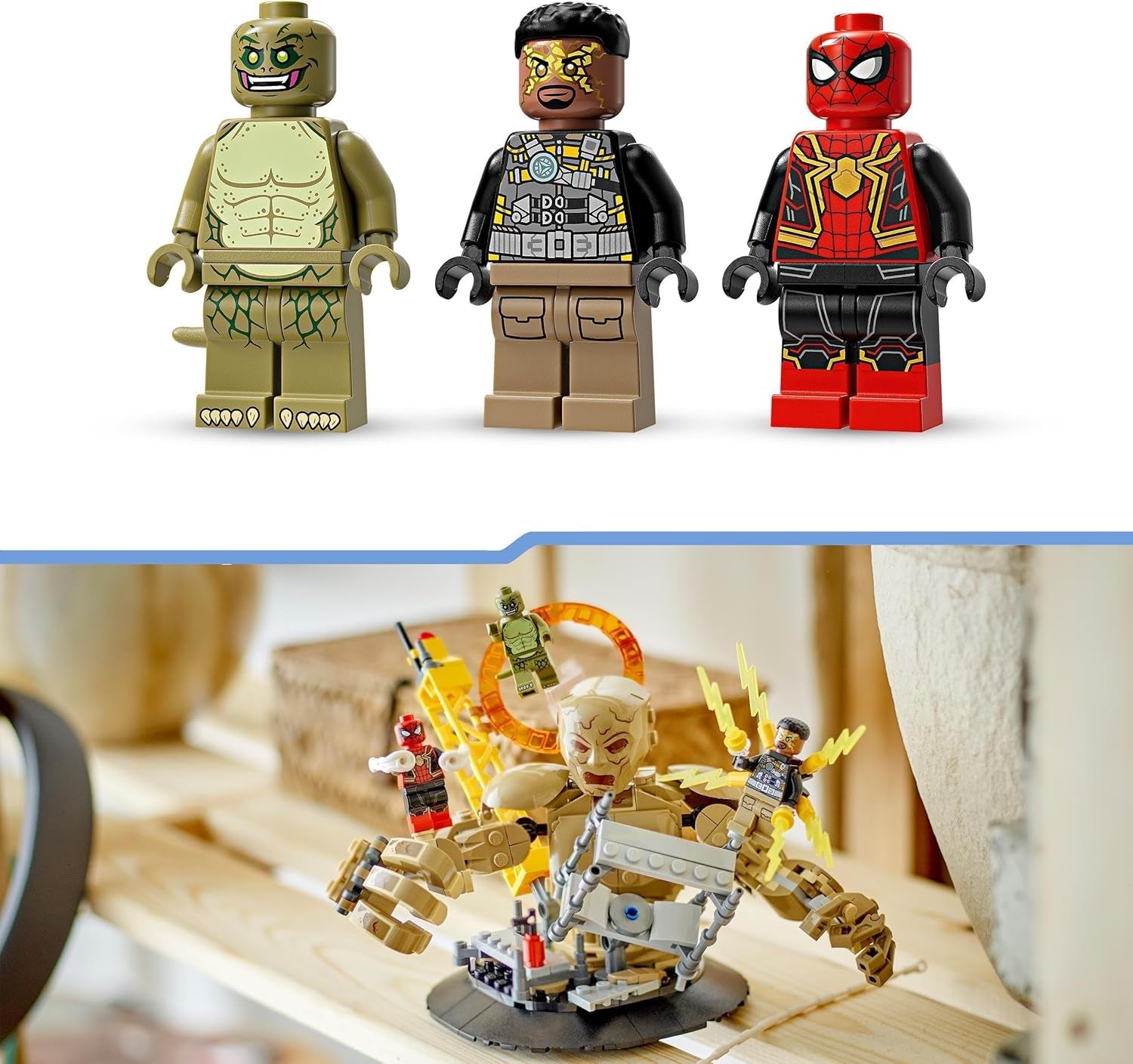 LEGO Marvel Spider-Man vs. Sandman: Showdown Superheldenspeelgoed met figuren, waaronder hagedis en elektro-rollenspel Bouwspeelgoed Cadeau voor actieliefhebbers jongens en meisjes 76280 Bouwsets Besuch in LEGO-Store