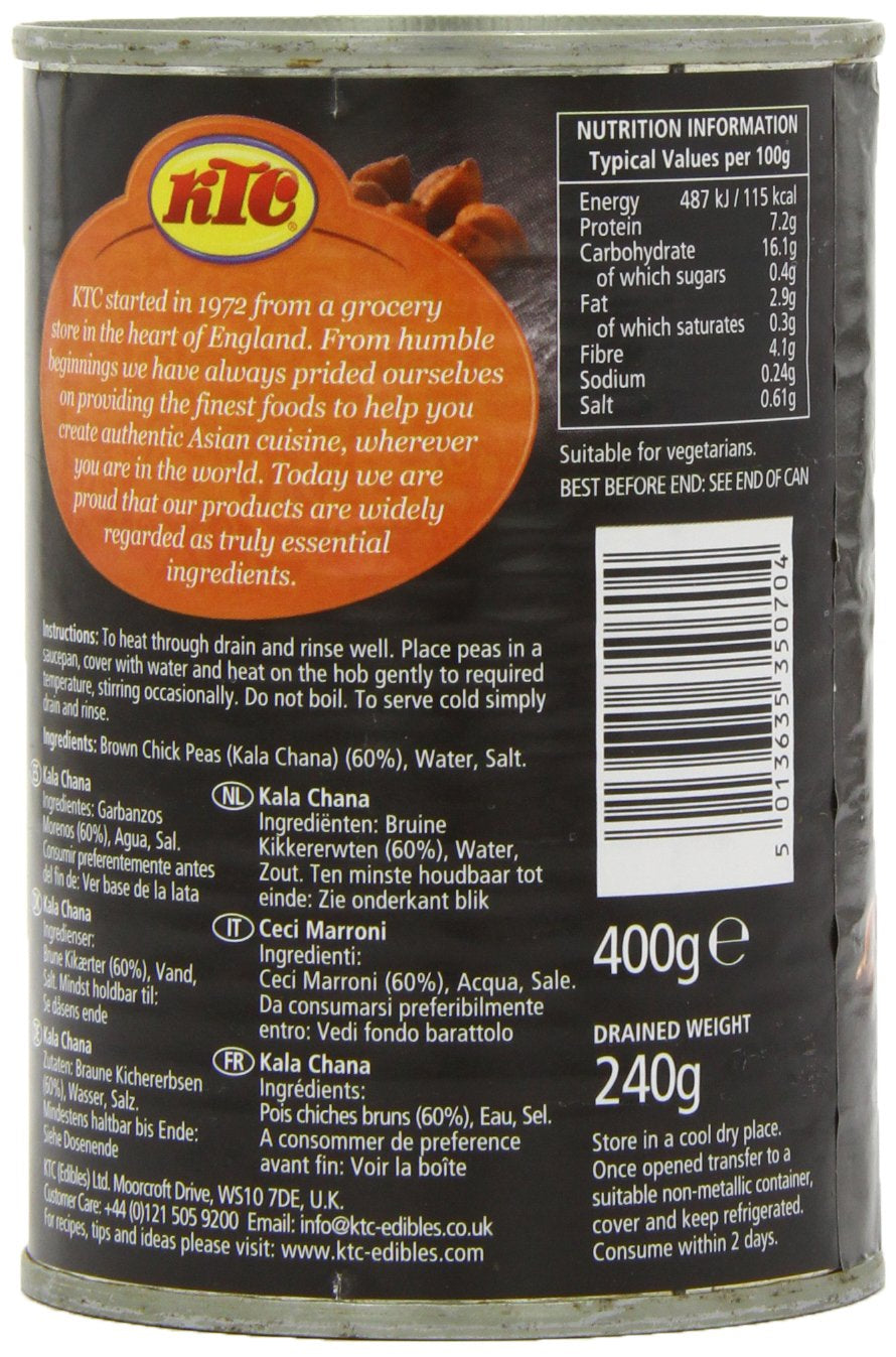 - Bruine kikkererwten (uit blik), pakje van 12 (12 x 400 g)