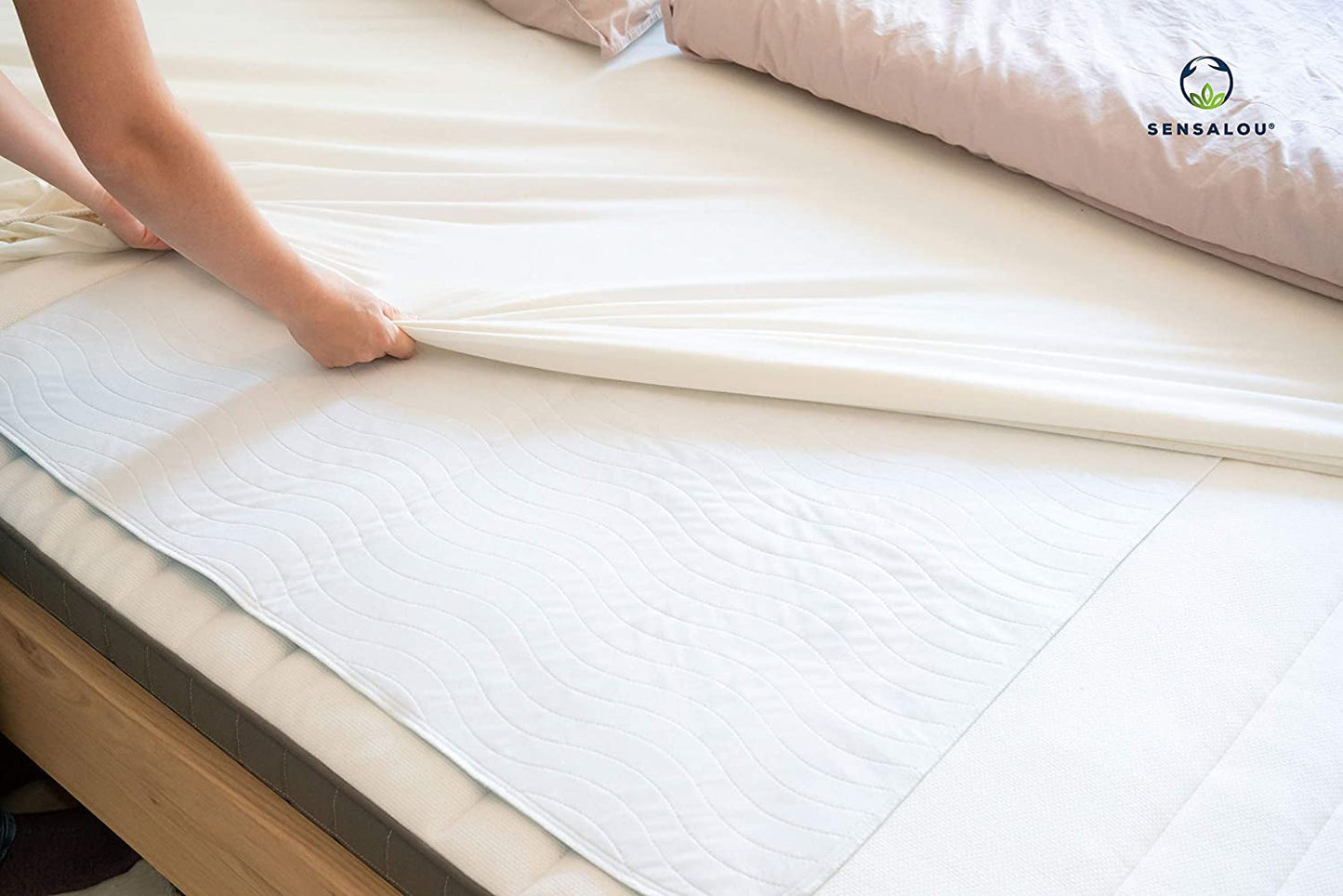 Sensalou Incontinentiematras 90x160cm Waterdicht Incontinentiematras Wasbaar Ademend