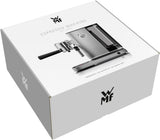 WMF Lumero espressomachine, portafilter, 1400 watt, portafilter, 3 inzetstukken, voor 1-2 espressokopjes, inclusief voor capsules, 15 bar, bekerhouder, melkopschuimer, mat roestvrij staal
