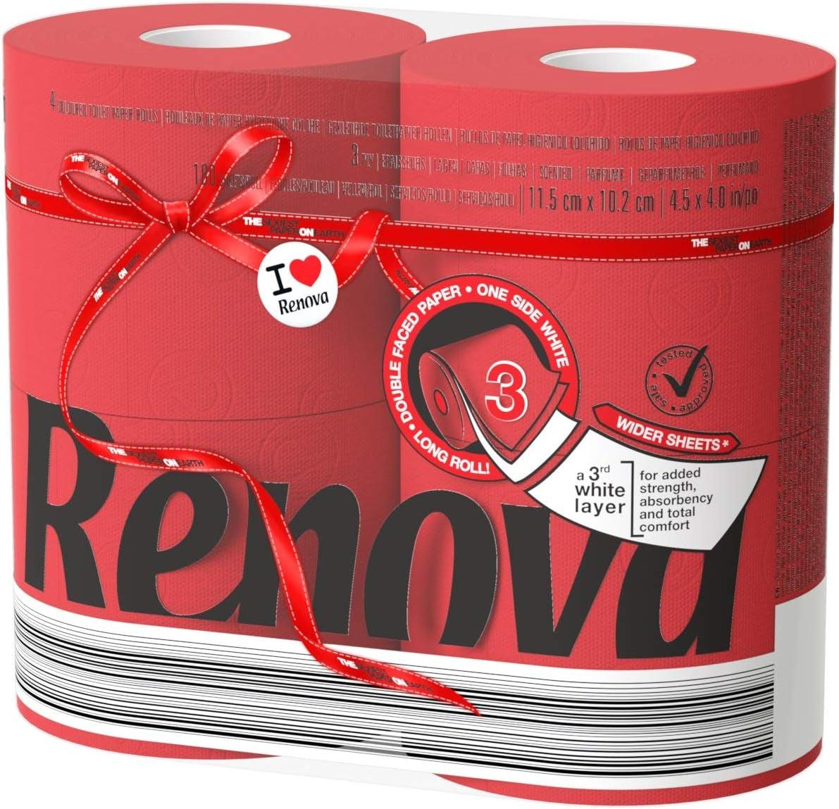 Renova toiletpapier, groen, 4 rollen