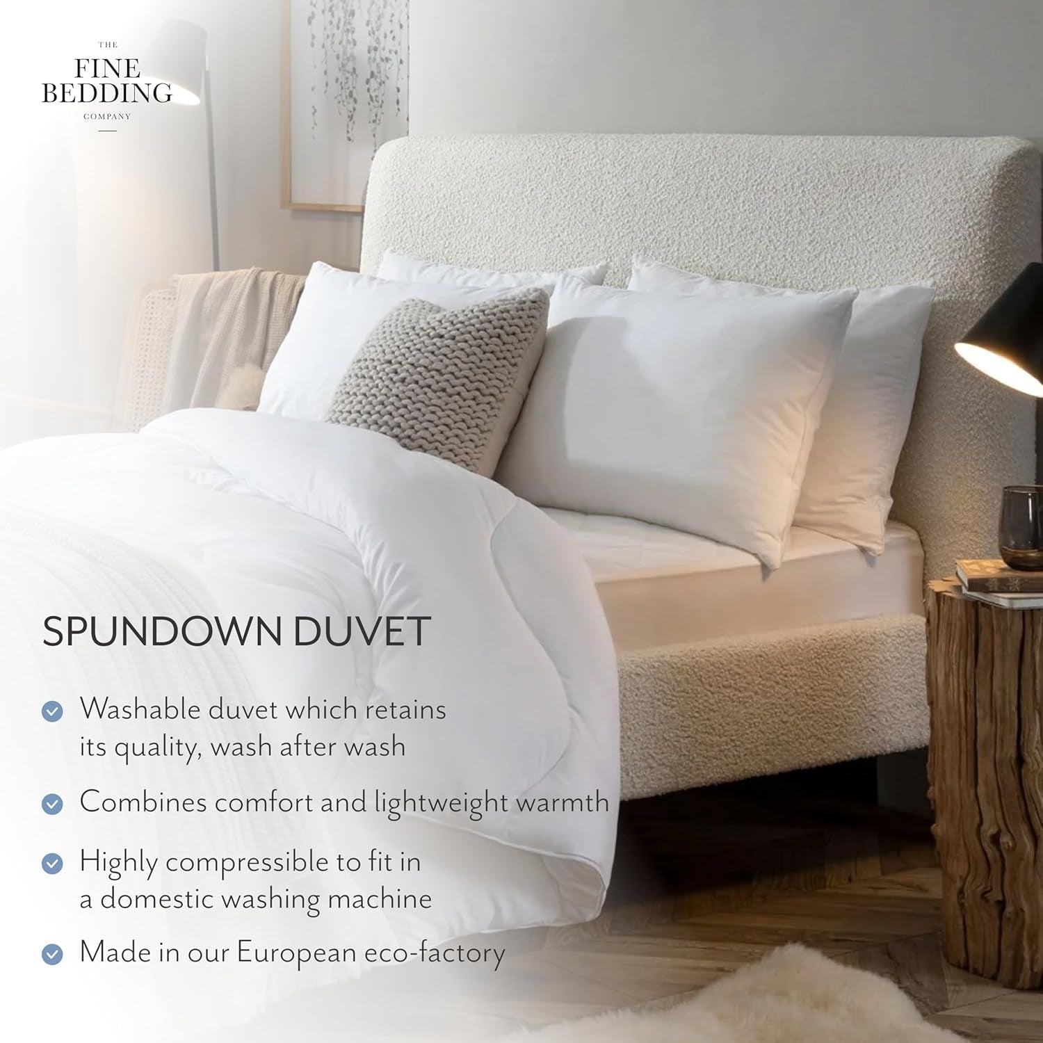 Twin Spundown dekbed 4,5 Tog Lichtgewicht hypoallergeen Warm wasbaar zomerdekbed Tweepersoonsbed Luxe hotelkwaliteit hoes met onze gerecyclede materialen Naty Shop Quilts & Quilts
