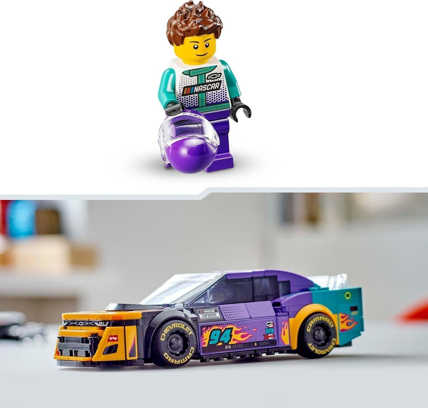 LEGO Speed Champions NASCAR Chevrolet Camaro ZL1 speelgoedauto van de volgende generatie; Bouw- en speelset voor raceauto's; Cadeau voor jongens en meisjes vanaf 9 jaar 76935 Bouwsets Besuche den LEGO-Store