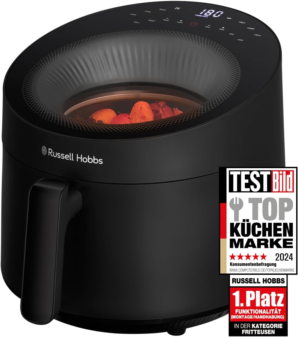 Russell Hobbs Airfryer, 5 liter, 10 programma's, kijkvenster Naty Shop Appliances Zwart