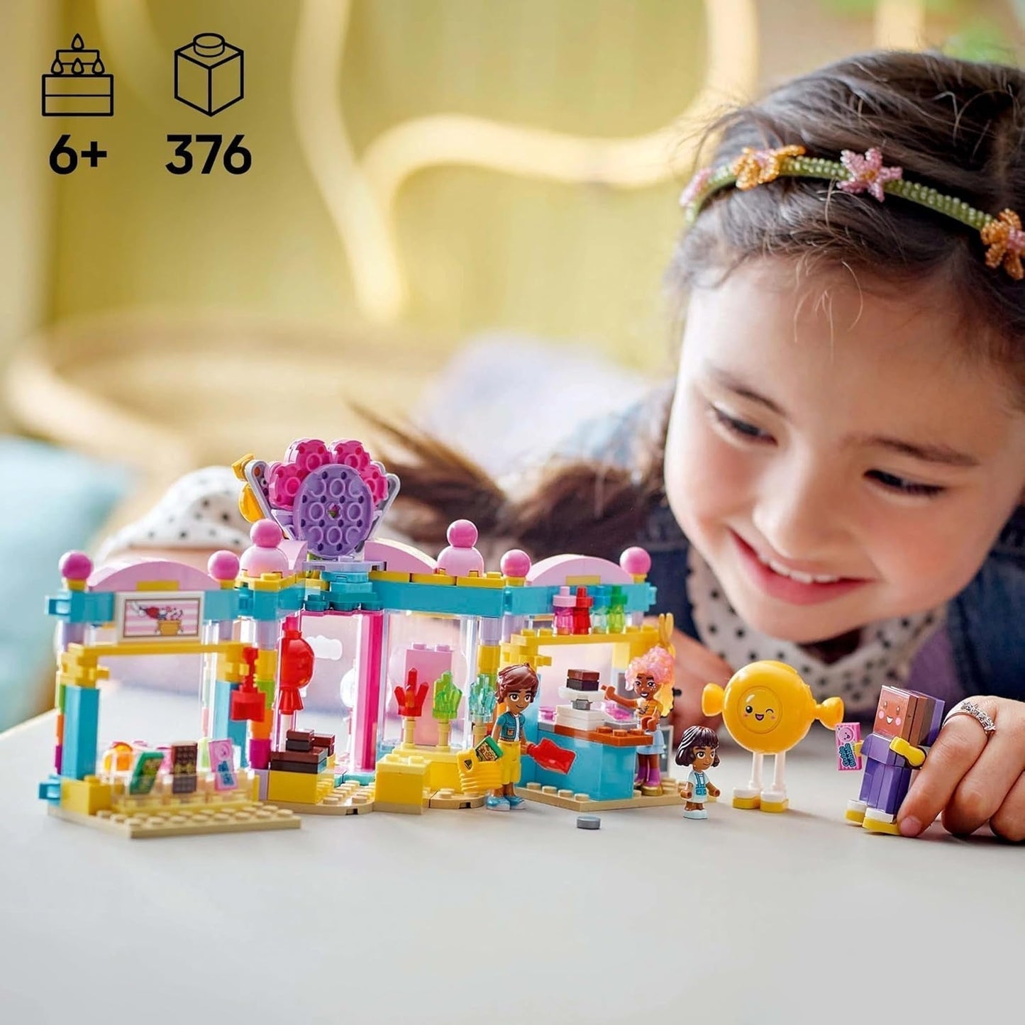 LEGO Friends Heartlake City Shop speelset voor meisjes vanaf 6 jaar Rollenspel met 2 minipoppetjes, micropoppetje en kattenspeelgoed 42649 Bouwsets Besuche in LEGO-Store