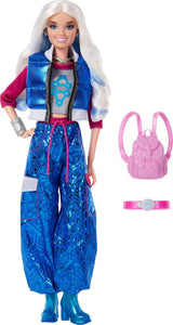Mattel Disney Zombies 4: Dawn of the Vampires Addison Wells modepop met afneembare outfit en 6 op films geïnspireerde accessoires, JFG32