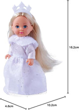 Simba Evi Princess of Love's Dreams, speelpop in een dromerige winterjurk met bontrand en glitterelementen, 12 cm, vanaf 3 jaar