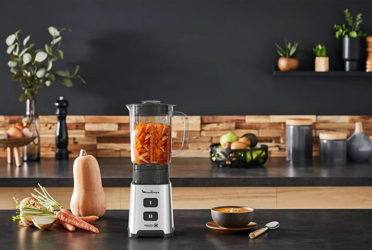 Blender Pulseo LM17GD, 400 W, 4 messen, 700 Ml, Draagbare container 600 Ml Keuken Naty Shop