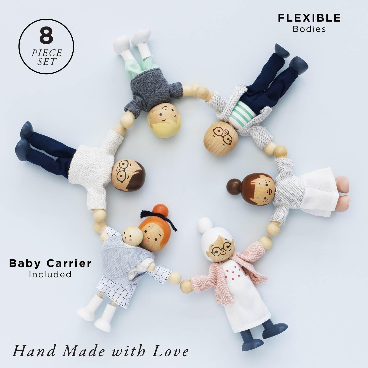 – My Doll Family houten poppenhuisspeelset | Daisylane poppenhuisaccessoiresets voor meisjes - geschikt voor kinderen vanaf 3 jaar P053