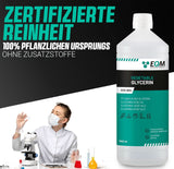 Plantaardige glycerine, 100% natuurlijk, natuurlijke vochtinbrengende crème voor haar en huid, ideaal voor zepen, shampoos, crèmes, 1 liter Douche en bad Naty Shop