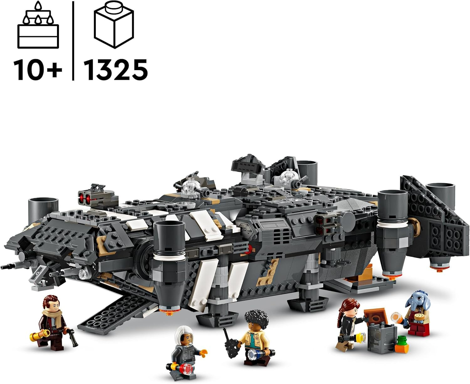 LEGO Star Wars: Skeleton Crew Onyx Cinder, bouwbaar en verzamelbaar ruimteschipspeelgoed voor jongens en meisjes met 5 personages, cadeau-idee voor fans vanaf 10 jaar oud 75374 Bouwsets Besuche in LEGO-Store