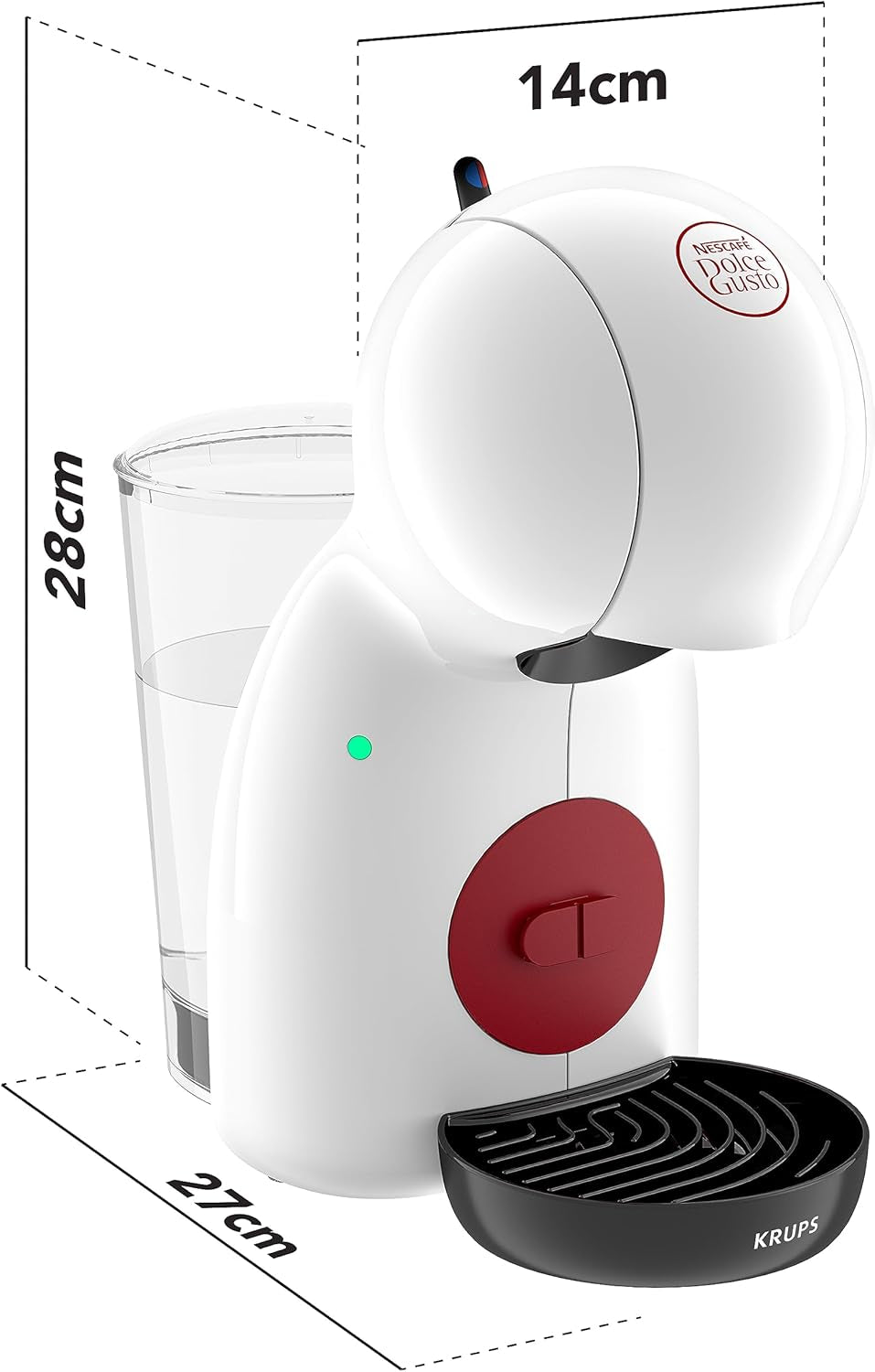 Handmatige espressomachine met NESCAFÉ DOLCE GUSTO PICCOLO XS capsules van KRUPS, wit