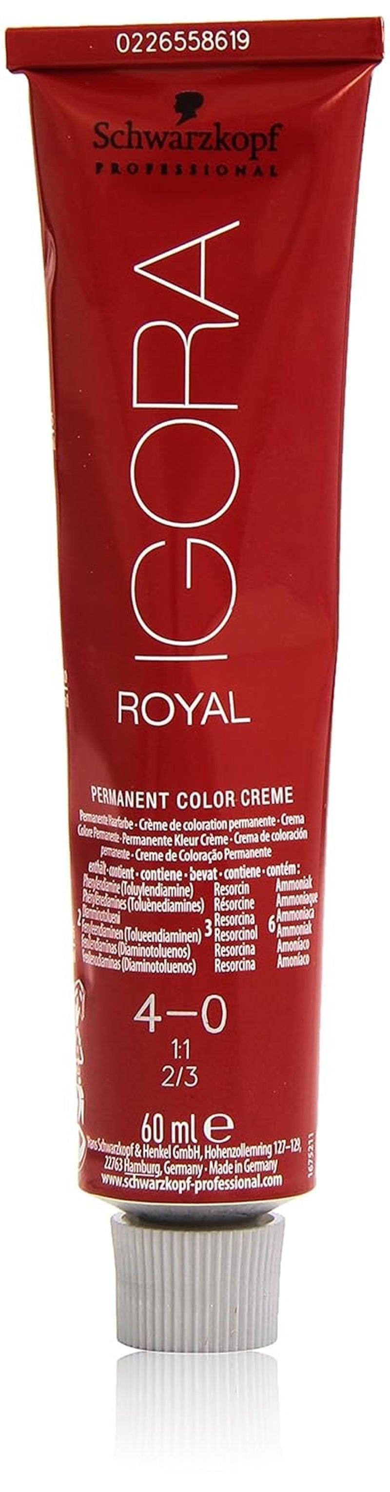 Schwarzkopf IGORA Royal Premium Hair Colour 4-0 middenbruin, 1 pakje (1 x 60 g) Haarverf Naty Shop Standaardtitel