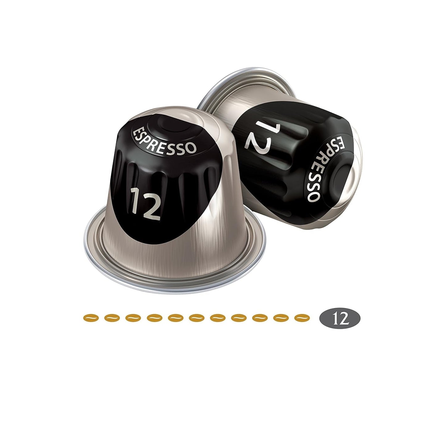 Jacobs Kaffeekapseln Espresso Ristretto, Megapack XXL, Intensität 12/12, 5 x 40 Getränke, Nespresso* compatibel Kaffee Kapseln, 200 Kapseln
