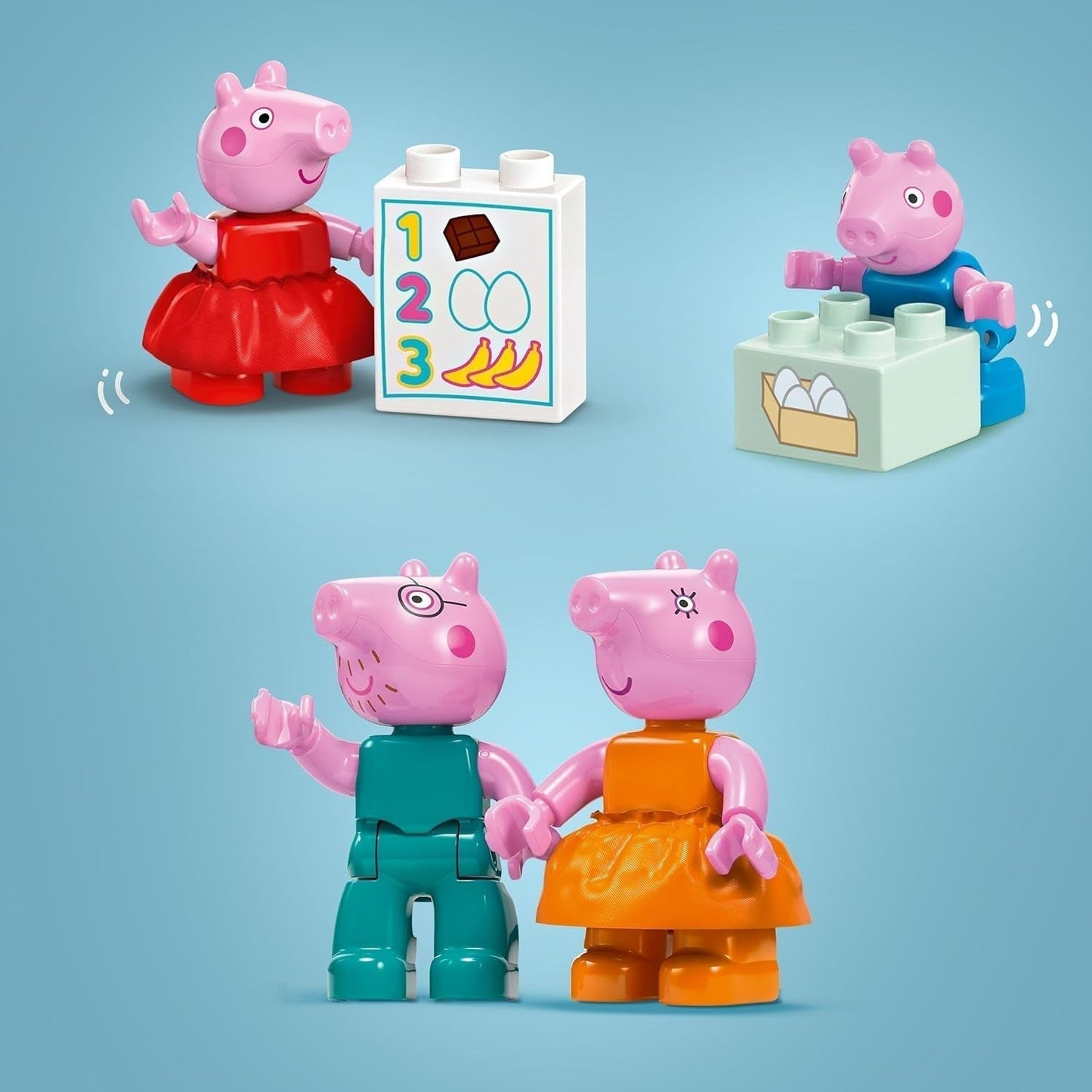 LEGO DUPLO 10434 Peppa's supermarkt: creatief educatief speelgoed en speelset, cadeau voor jongens en meisjes vanaf 2 jaar, stimuleert de behendigheid Bouwsets Besuche den LEGO-Store