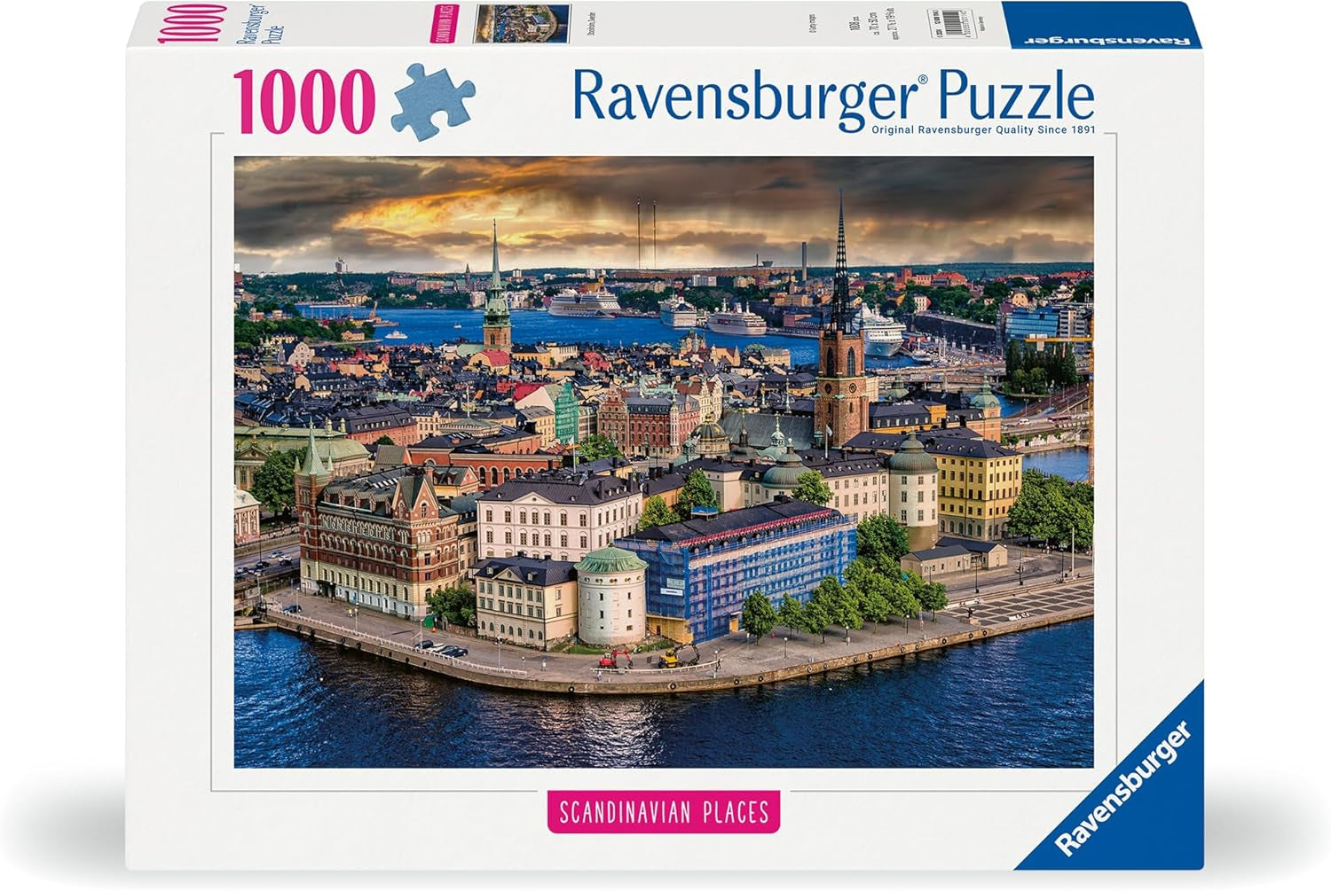 Ravensburger Puzzel Scandinavische plaatsen 12000114 - Stockholm, Zweden - Legpuzzel van 1000 stukjes voor volwassenen en kinderen vanaf 14 jaar Puzzel Naty Shop