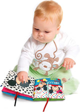 Clementoni 17721 Disney Baby - stoffen boek, veelzijdig babyreisspeelgoed, knetterend en piepend prentenboek voor pasgeborenen vanaf 0 maanden Babyspeelgoed Naty Shop