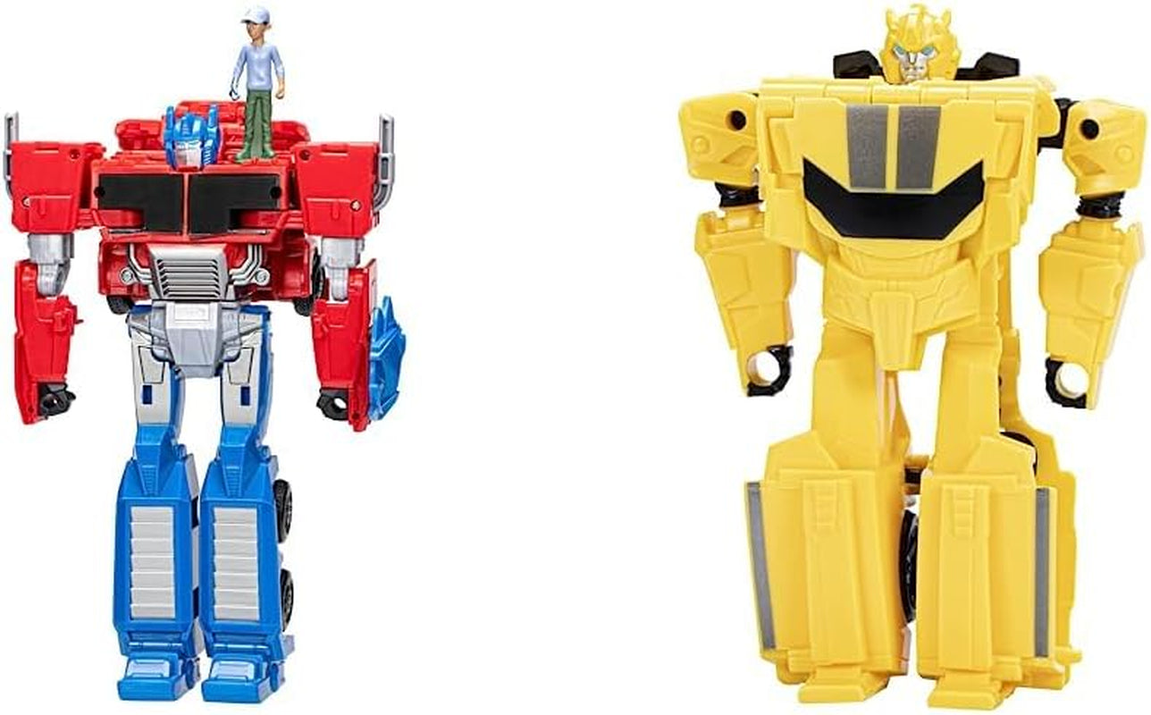 Transformers Earthspark Spin Changer Optimus Prime-figuur (20 cm) met Robby Malto-figuur (5 cm), vanaf 6 actiefiguren Naty Shop Bumblebee-figuurpakket, 10 cm Optimus Prime
