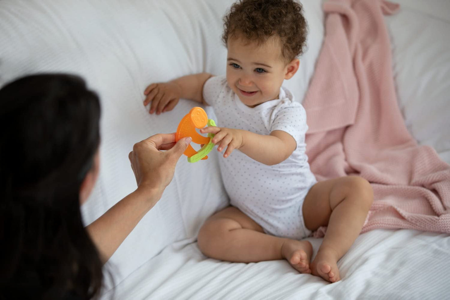 Chicco Fresh&Relax Aap- of Luiaardbijtring, 4M+, gevuld met steriel water