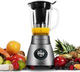 Cecotec Standmixer Power Zwart Titanium 2200MAX Glad, 2200 W Maximale Leistung, 6 Klingen Aus Edelstahl, Ice-Crush-Funktion, Turbo- en Smoothie-Funktion, Autoclean-Funktion Keuken Naty Shop Mechanisch 2500 W | 1,8 liter