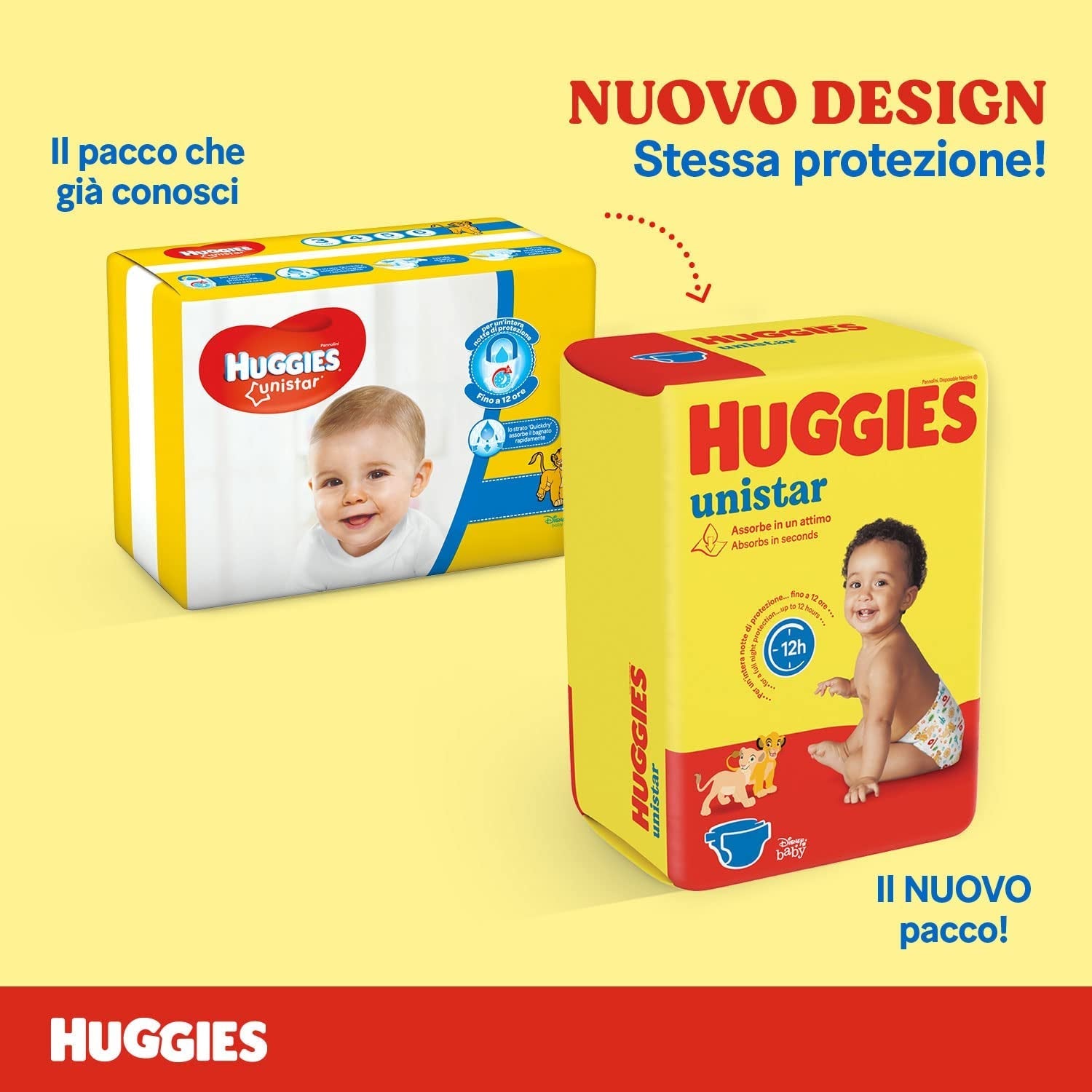 Huggies Unistar luiers, maat 4 (7-14 kg), verpakking van 128 luiers (basis)