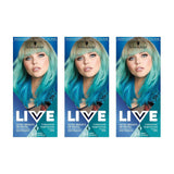 Live Ultra Heldere of Pastelrode Haarverf 3 Stuks Semi-Permanente Kleur gaat tot 15 Wasbeurten mee - 092 Pillar Box Rode Haarverf Naty Shop Temptation Turquoise 150 Ml (1 Pak)