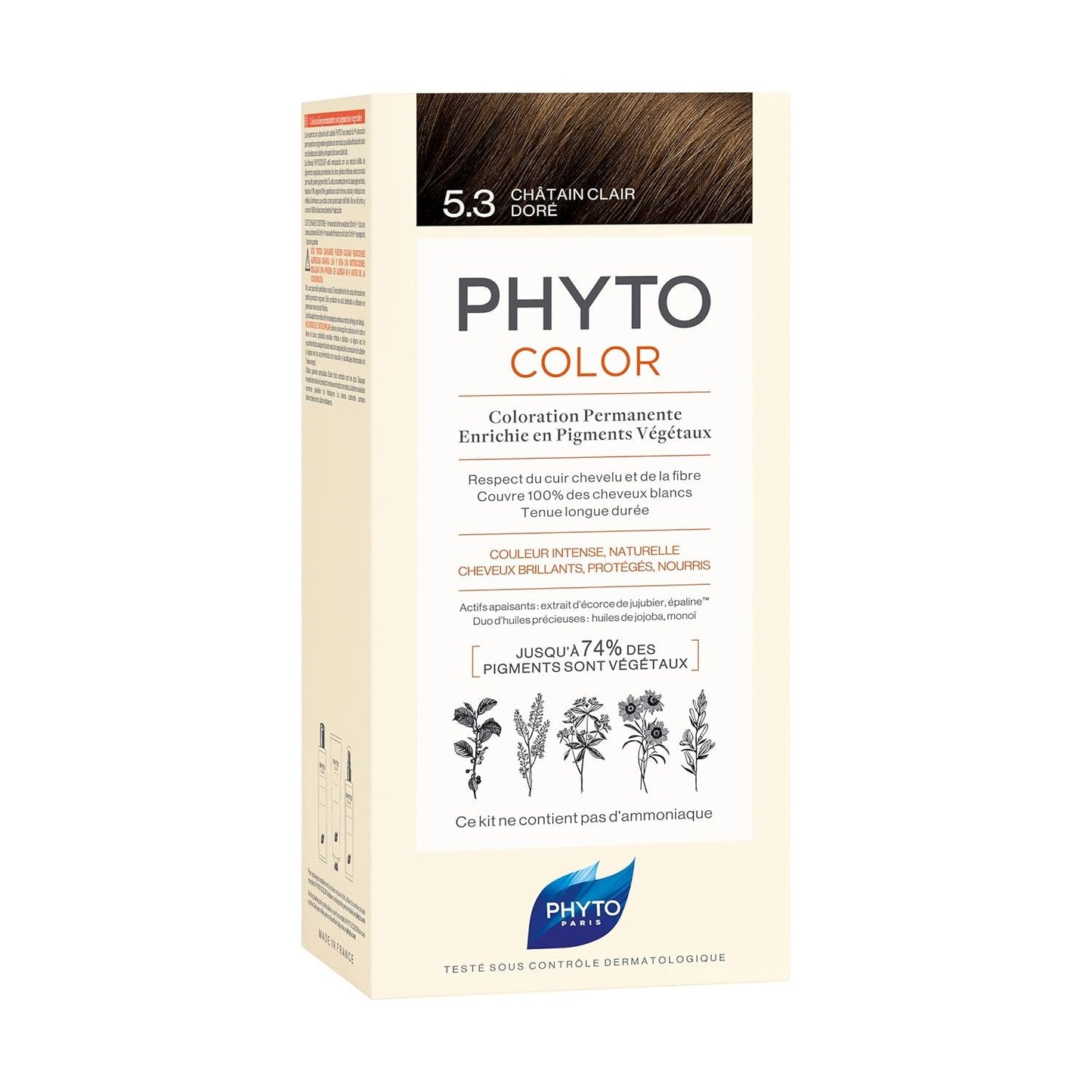 Permanente haarkleuring, 5.3 Licht Goudbruin Naty Shop Bruine haarverf