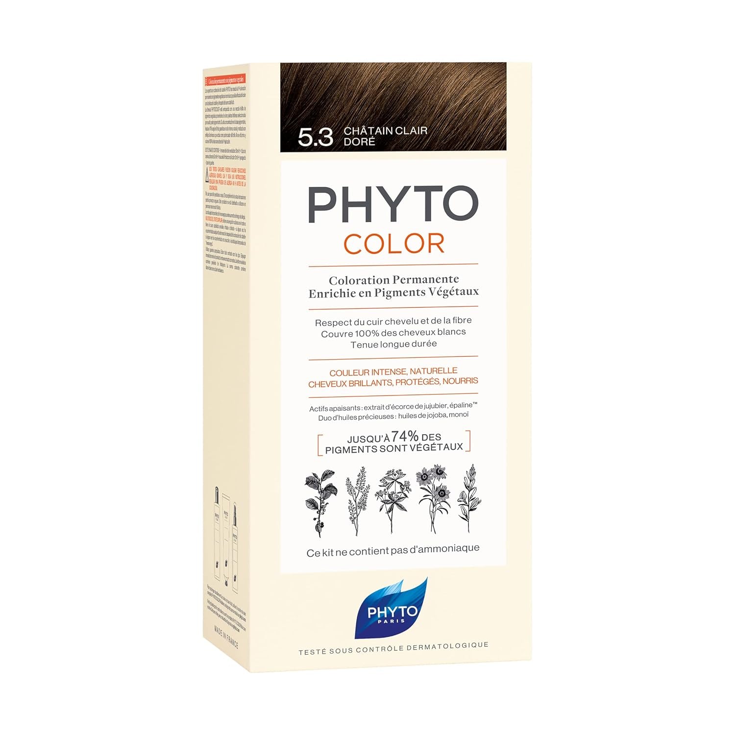 Permanente haarkleuring, 5.3 Licht Goudbruin Naty Shop Bruine haarverf