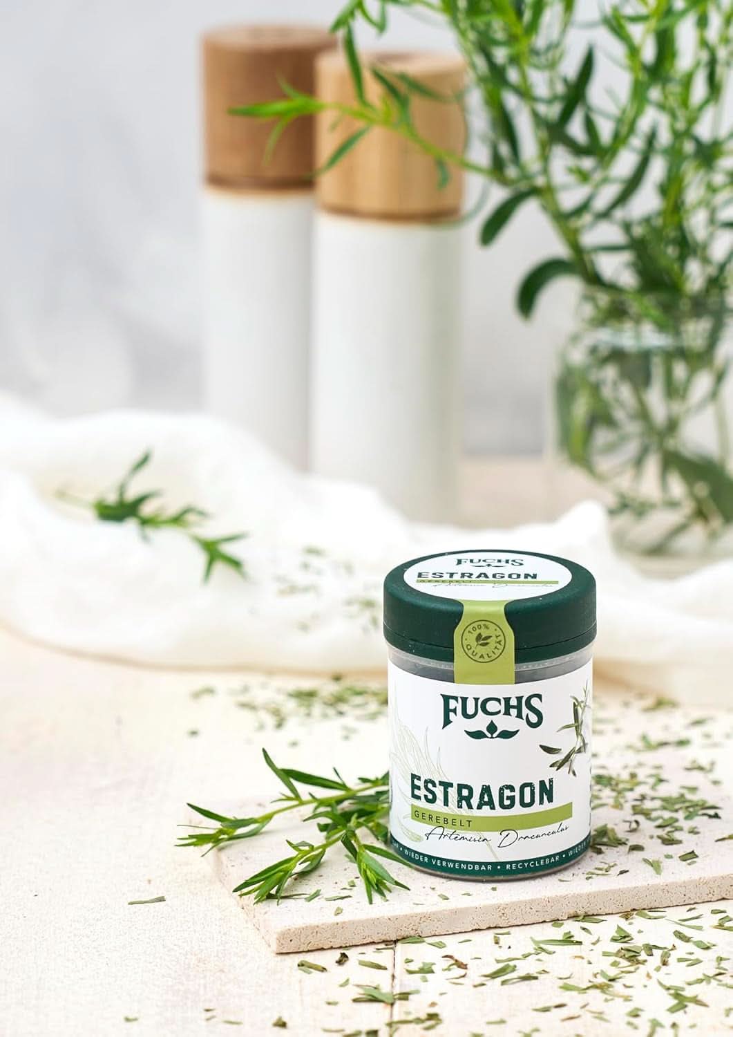 Fuchs, dragon, Franse kruiden voor het verfijnen van salades of Hollandaisesaus, 10 gram Condimente Naty Shop