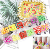 4 Set Nagel Obst Scheiben, Basicon Niedliche Obst Polymer Scheiben Obst Scheibe Nail Nagel 3D Obstscheibe Nail Art Slice voor DIY Liefert Maniküre Decoratie Schleim Zubehör Nageldekorationen, 4 Stile
