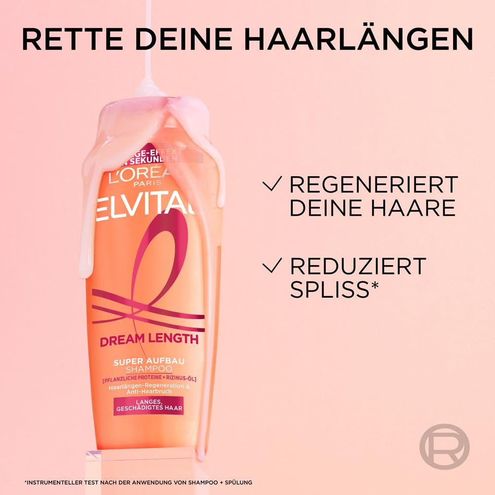 L'Oréal Paris Elvital Dream Length Super Building Shampoo, voor dromerig lang haar L'Oréal Douche en Bad