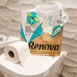 Renova 100% GERECYCLED toiletpapier 9 rollen, wit, normaal
