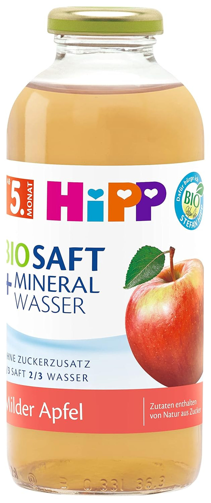 Hipp Bio-Saft + Mineralwasser Milder Apfel, 6Er-pakket (6 X 0,5L) Naty Shop Standaardtitel