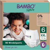 Bambo Nature Babyluiers, maat 6 (15+ kg) - Maandelijkse doos van 90 | Babyluiers met verbeterde lekbescherming | Maximaal comfort en vrijheid voor actieve kinderen | Dermatologisch geteste luiers