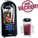 Cloer 6980 Vakuum Standmixer / 800 Watt / 21.000 U/Min. / Incl. Vorratsbehälter/Vakuumventil/Automatikprogramme/Eis-Crush-Funktion/Reinigungsfunktion/Schwarz, 1500 Milliliter Keuken Naty Shop