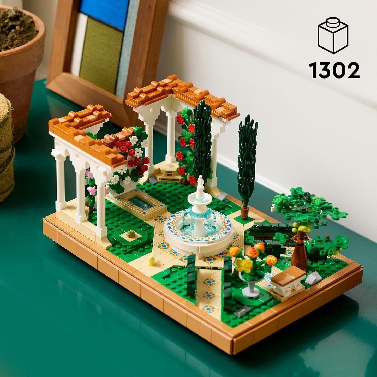 LEGO Icons Fountain Garden - Miniatuurbouwset voor volwassenen met bladeren, cipressen, bomen, wijnranken, bloemen - Creatief verjaardagscadeau-idee, housewarming-cadeau voor dames, heren - 10359 Bouwsets Beuche in LEGO-Store