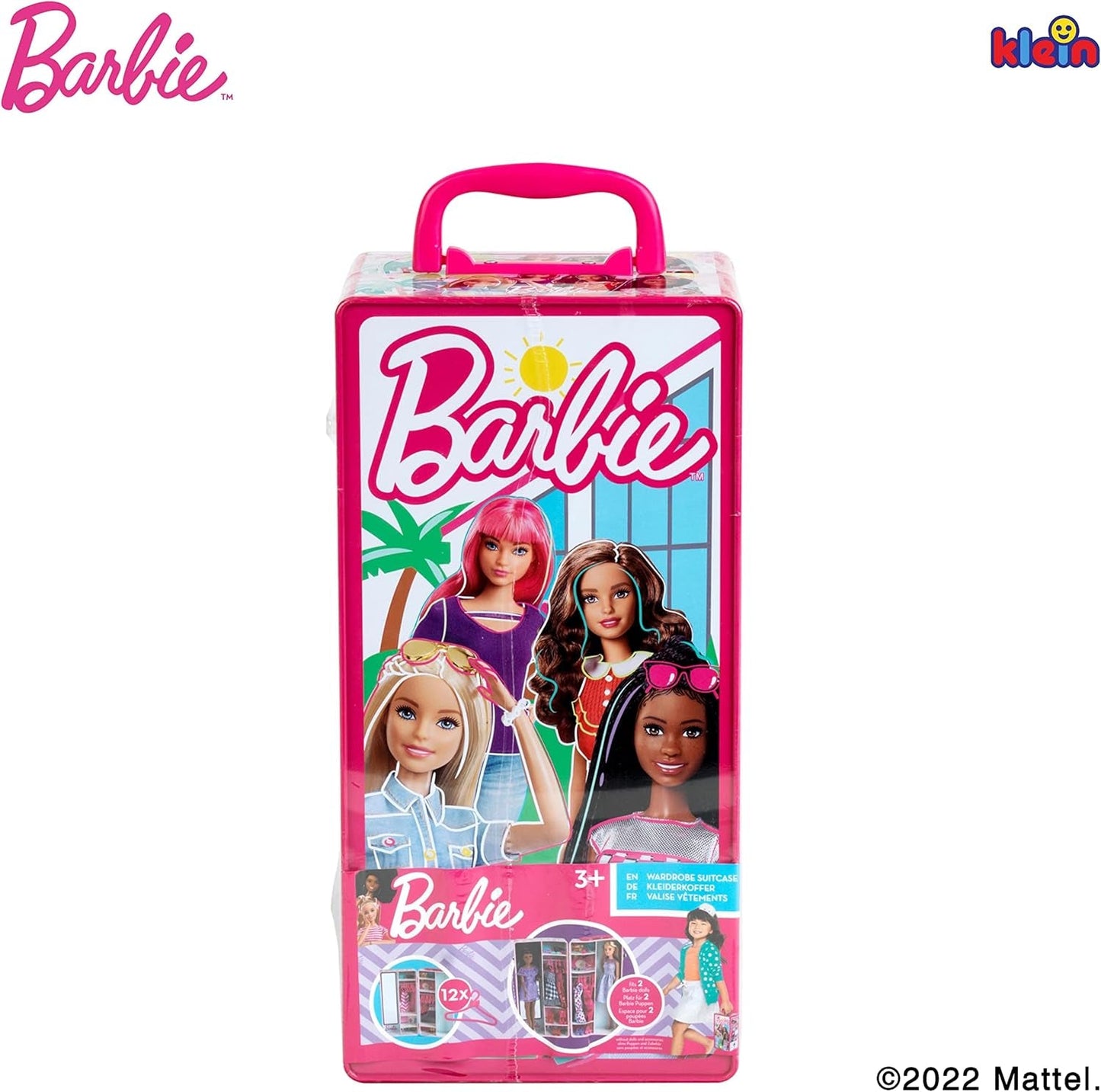 Theo Klein 5801 Barbie-kledingkast met kledingroedes en vakken, speelgoed voor kinderen vanaf 3 jaar, inclusief accessoires, meerkleurig