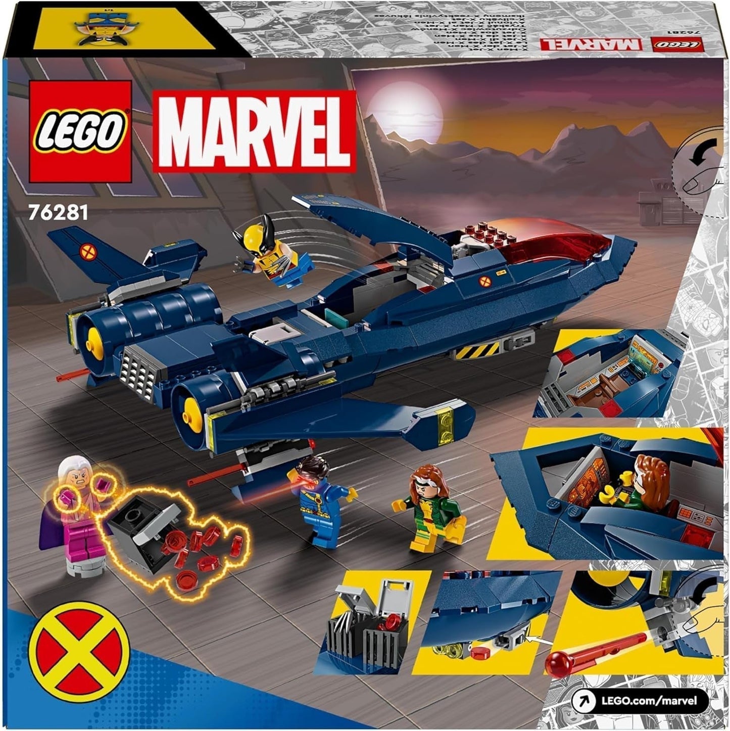 LEGO Marvel X-Jet The X-Men bouwmodelvliegtuig met figuren inclusief Wolverine en Rogue superheld speelgoed voor kinderen cadeau voor jongens en meisjes vanaf 8 jaar oud 76281 Bouwsets Beuche in LEGO-Store